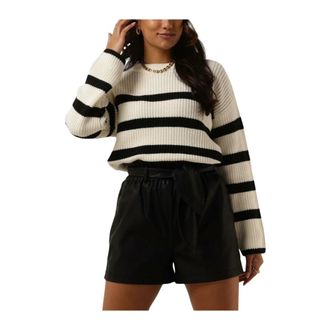 Selected Slfbloomie Ls Knit O-neck - Dames - Truien - Wit - Maat: L Katoen