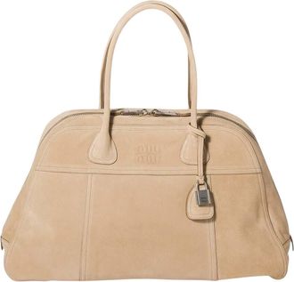 Miu Miu Beige Vivant Large Shoulder Bag