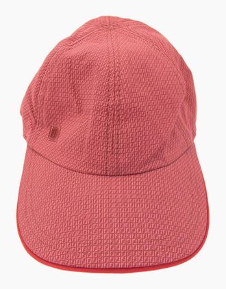 Fendi Mens Fendi Micro Ff All Over Baseball Cap Rosso - Red - Size: OS
