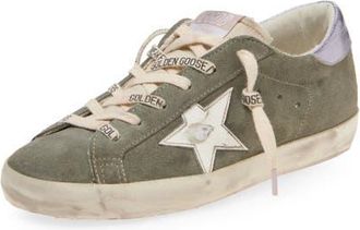 Golden Goose Super-Star Low Top Sneaker in Green/Lilla/White at Nordstrom, Size 11Us