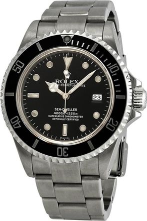 Rolex Pre-owned Rolex Sea Dweller Black Dial Stainless Steel Mens Watch 16600BKSO
