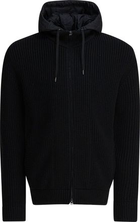 Herno Virgin Wool Short Down Jacket Jackets And Coats Nero-Uomo