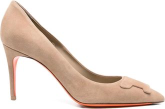 Santoni Stiletto suède pumps - Bruin