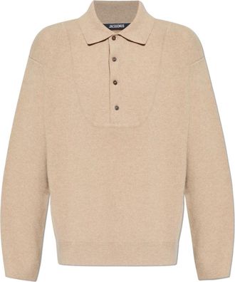 Jacquemus Heren, Truien, Beige, Maat: XL Wol