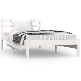 Berkfield Home Bed Frame Solid Wood Pine 90x190 cm Single White