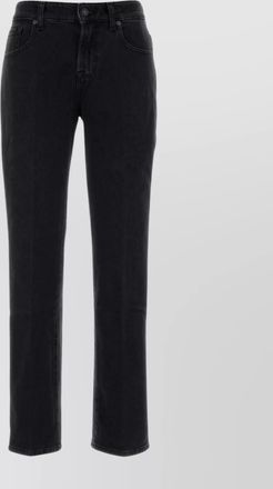 7 For All Mankind five-pocket stretch denim tapered trousers