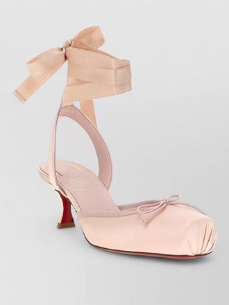 Christian Louboutin cassia lace up pumps square toe bow