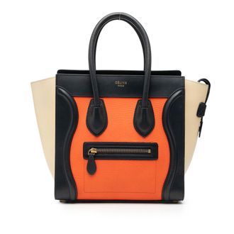 Celine Tweedekans Micro Tricolor Leren Bagagetas