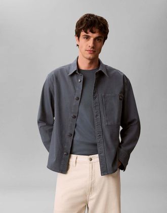 Calvin Klein Jeans Camicia giacca in tela blu