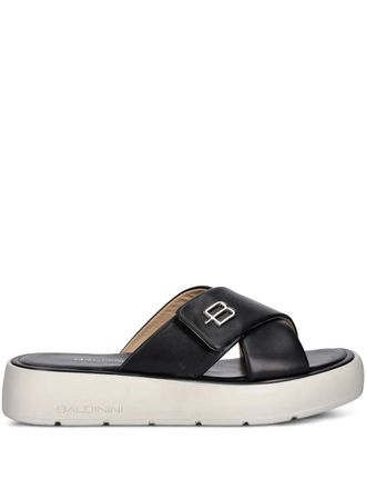 Baldinini Sandali platform con design a incrocio - Nero