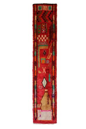 AFK Living Alfombra bereber marroqu&iacute; de pura lana 67 x 344 cm