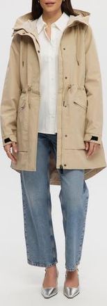 Noize Mid Length Rain Coat in Taupe at Nordstrom Rack, Size X-Large
