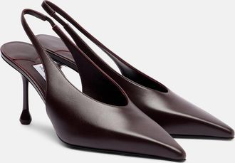 Jimmy Choo London Isa 80 leather slingback pumps