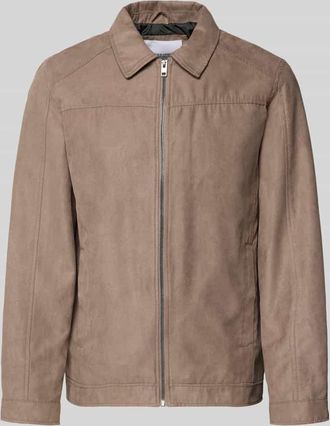 Jack & Jones Jack & Jones Jacke mit Umlegekragen Modell DYLAN in Taupe, Gr&ouml;&szlig;e XXL