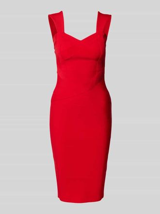 Lipsy Cocktailkleid mit Herz-Ausschnitt in Rot, Gr&ouml;&szlig;e 34