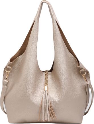 Generic Duo Tote Bag, Shopper, Vegan leather Shoulder Bag, Ladies Handbag, Christmas, Birthday Gift (Sand)