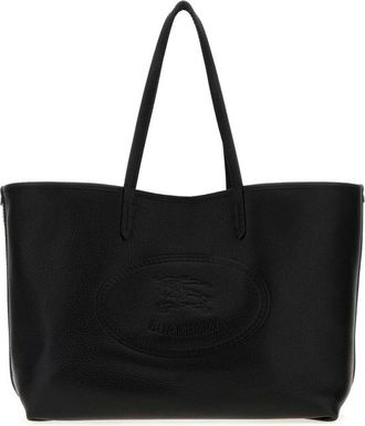 Burberry Black Leather Medium Highlands Shopping Bag