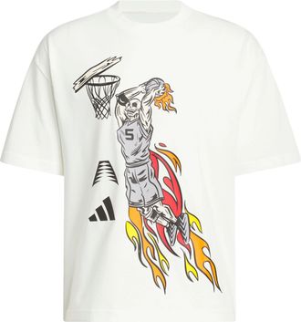 adidas Anthony Edwards Stand Down T-Shirt Asia Sizing Off White KS8187