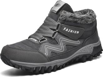 Generic Evocomfort Shoes, Warm Anti-Slip Waterproof Outdoor Hiking Boots Winter Relief Shoes Comfort Orthopedic Boots (dark gray,9.5)