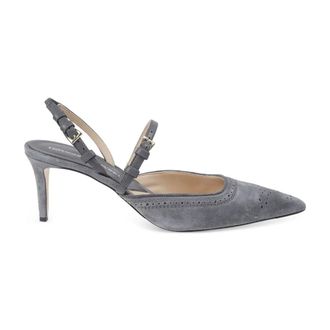 Ermanno Scervino Pumps, female, Gray, Size: 7 1/2 US Slingback with Brogue Motif