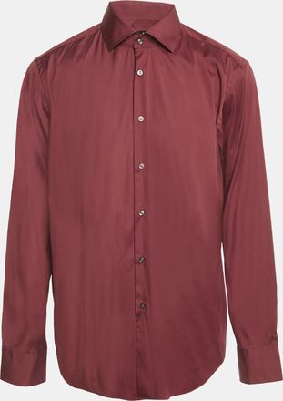HUGO BOSS Boss By Hugo Boss Burgundy Cotton Regular Fit Shirt
