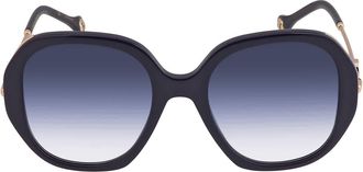 Carolina Herrera Violet Shaded Rectangular Ladies Sunglasses CH 0019/S 0PJP/DG 54