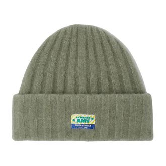 American Vintage Vitow Beanie - unisex - Accessoires - Groen - Maat: ONE Size Wol