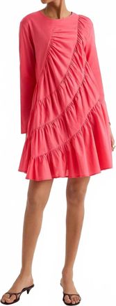 Merlette Solana Long Sleeve Mini Dress In Berry