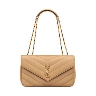 Saint Laurent Loulou Medium Shoulder Bag - female - Saint Laurent - Shoulder Bags - Brown - ONE SIZE - Bags