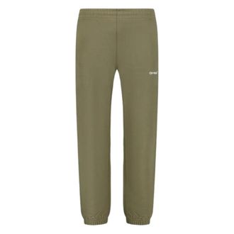 Off-white Heren Golfpatroon Slim Joggingbroek (Leger Groen)