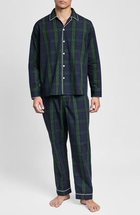 Sleepy Jones Henry Pajama Set in Blackwatch at Nordstrom, Size Xx-Large