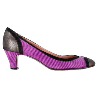 Marc Jacobs Pre-owned Womens Round-Toe Pumps in Purple Corduroy - Size EU 37
