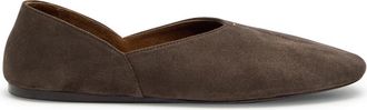 Khaite Jane Suede Ballet Flats - Brown - 39 (IT39/ UK6)