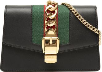 Gucci Pre-owned Gucci Super Mini Calfskin Web Sylvie Chain Crossbody Ladies YE0OBT9OD5RZHW93