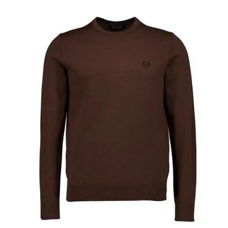 Fred Perry Burnt Tobacco Classic Crewneck Jumper