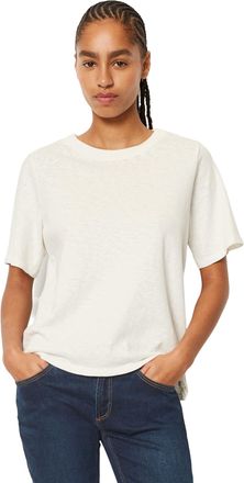 Marc O'Polo Denim T-Shirt MARC OPOLO DENIM, Damen, Gr. XS, weiss (wollwei&szlig;), Jersey, Obermaterial: 100% Baumwolle, loose fit, Rundhals, Shirts T-Shirt, im cleanen Basic