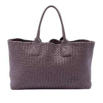 Bottega Veneta Pre-owned Cabat Tote - Dames - Vintage Shopper - Paars - ONE Size - Leer - Vintage