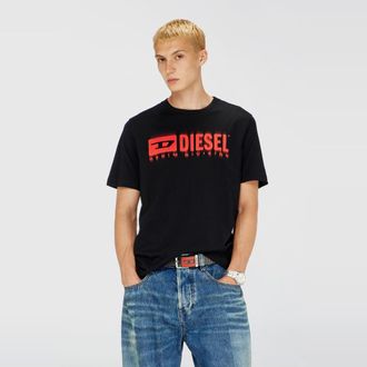 Diesel T-shirt with blurry Diesel logo - T-Shirts - Man - Black