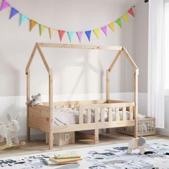 vidaXL Giroletto Casetta per Bambini 70x140 cm Legno Massello di Pino - Vidaxl