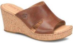 B&oslash;rn Sorine Platform Wedge Sandal in Brown at Nordstrom Rack, Size 10