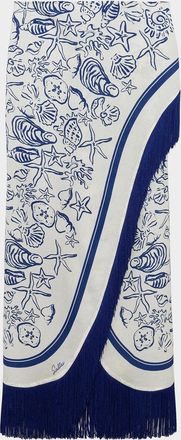 SIMKHAI Russo Printed Fringed Pareo