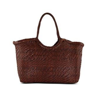 Dragon Diffusion Bolso Shopper de Piel Trenzada - Bags - Mujer - Marr&oacute;n - ONE SIZE