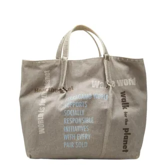 Ferragamo Gray Multi-Color Canvas Handbag Tote Bag (Pre-Owned)