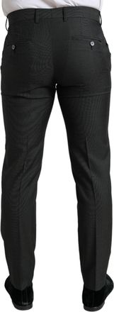 Dolce & Gabbana Mens Dark Gray Stretch Slim Formal Pants