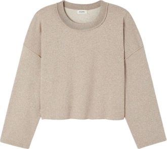 American Vintage Dantown Sweatshirt - Dames - Sweatshirts - Beige - XS - Katoen - Hoodies & sweatvesten