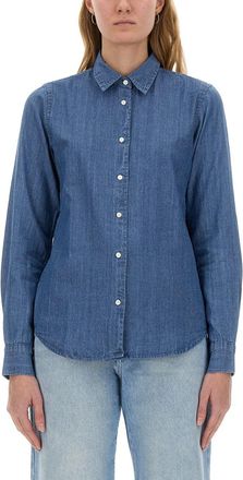 Aspesi Camicia In Denim-Donna