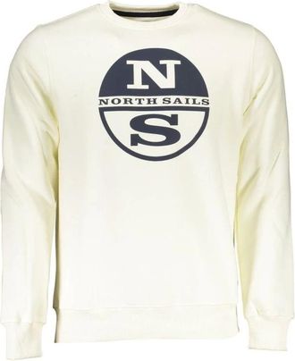 North Sails Heren, Sweatshirts & Hoodies, Wit, Maat: 2XL Katoen
