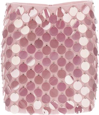 Des_Phemmes Rhinestone And Macro Sequin Mini Skirt