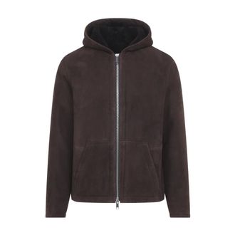 Yves Salomon Giacca con cappuccio - - Jackets - Uomo - Marrone - L
