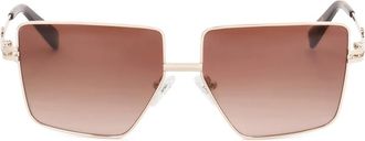 Kazar Stijlvolle bruine zonnebril - Dames - Zonnebrillen - Geel - ONE Size - Accessoires